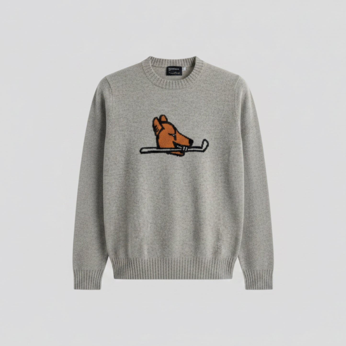 Angus and Grace Go Golfing Cashmere Crewneck Women's Grey