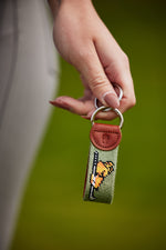 Load image into Gallery viewer, Needlepoint Stitched 7 Mile Beach Key Fob
