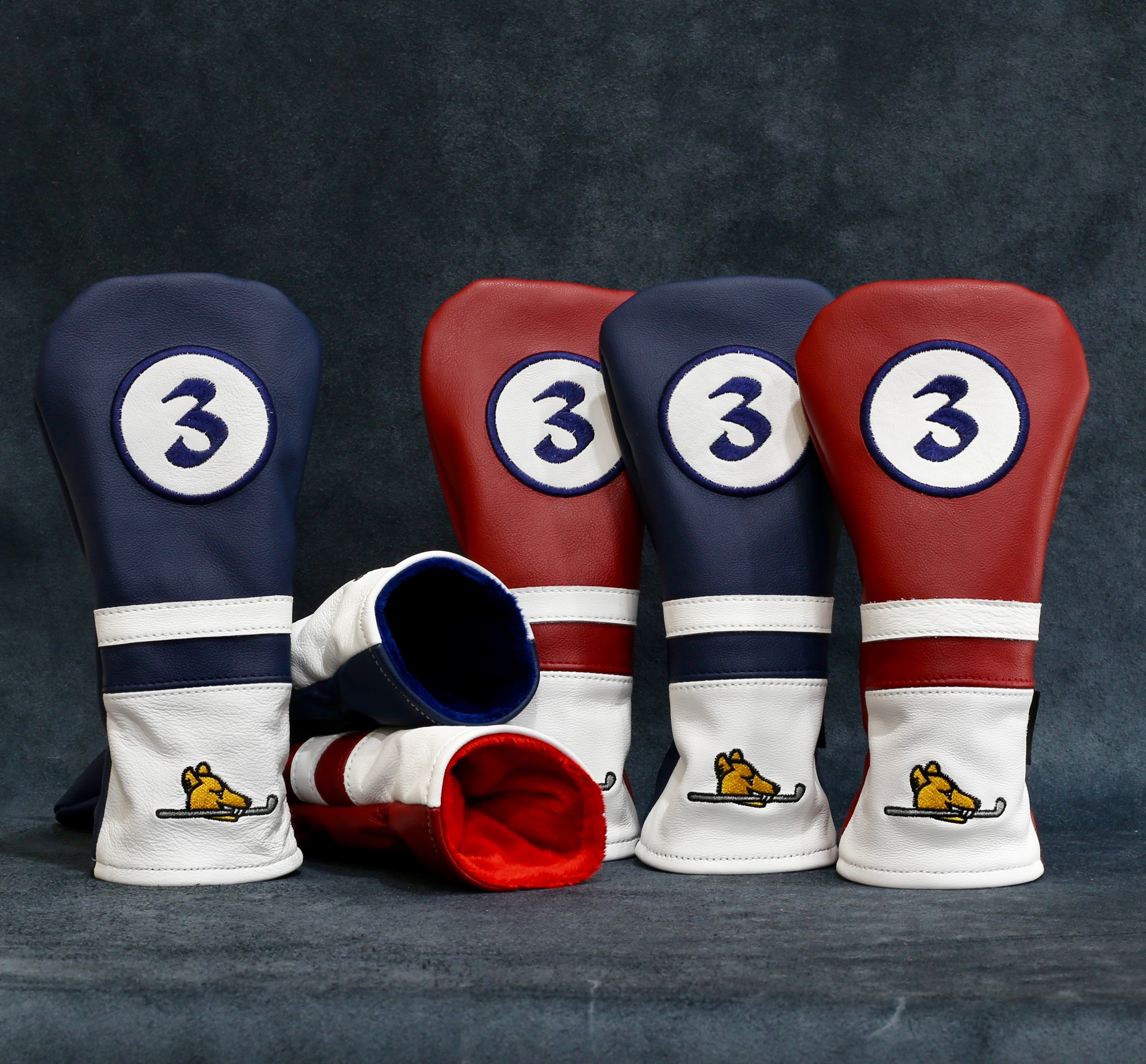 Big dog leather fairway covers
