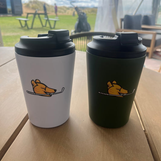 Insulated Coffee cup 12oz - Green or White