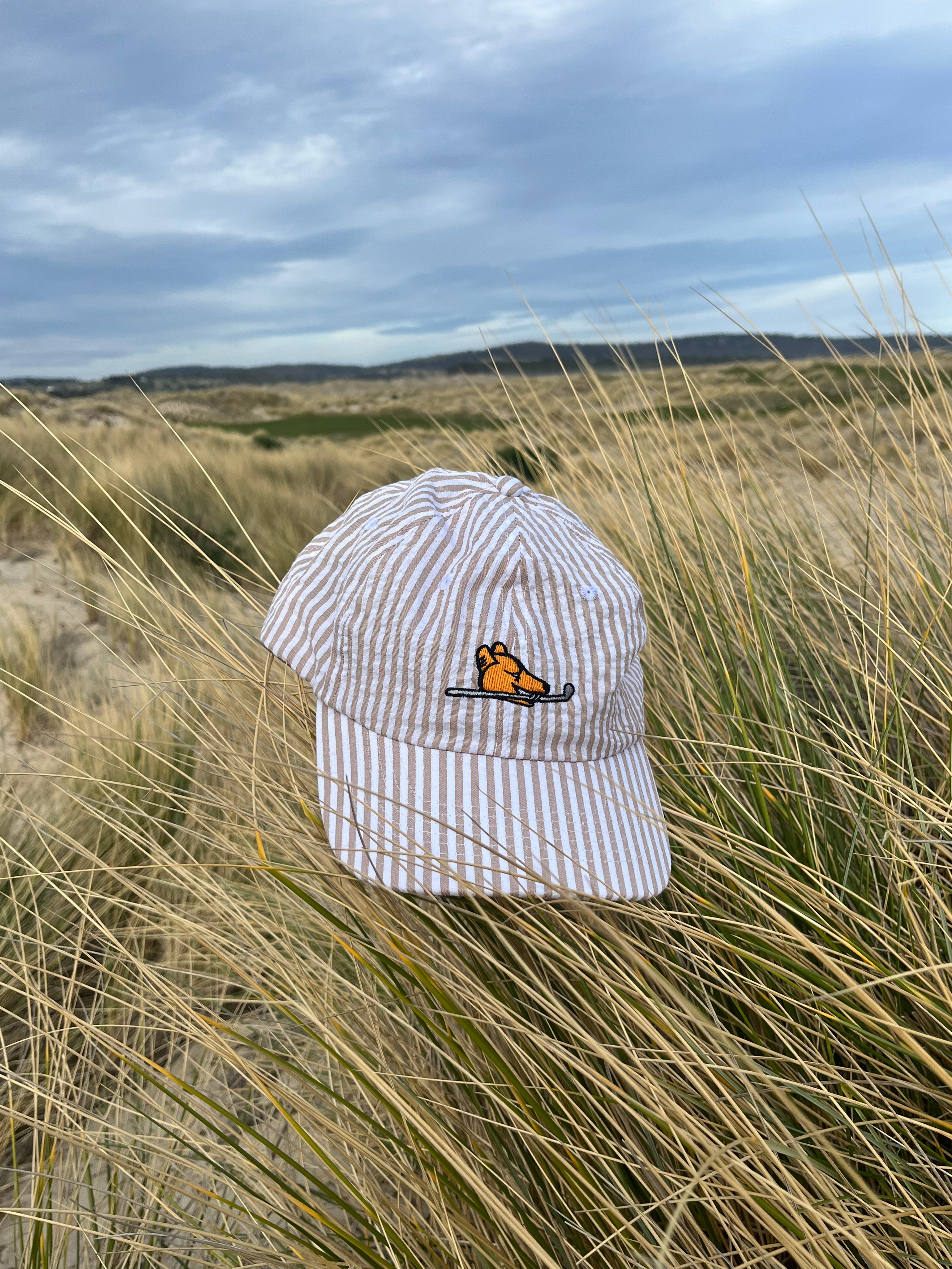 Seersucker lightweight cotton caps x Angus and Grace Go Golfing