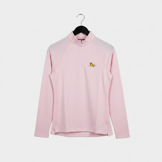 Peter Millar Sugar Stripe Raglan Perth Ladies Pullover - Palmer Pink