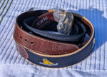 Load image into Gallery viewer, 7 Mile Beach leather embossed ribbon belt
