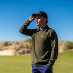 Load image into Gallery viewer, Cashmere Crewneck in Grey and Green
