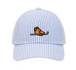 Load image into Gallery viewer, Angus and Grace Go Golfing Kids seersucker caps
