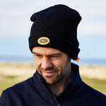 Load image into Gallery viewer, Merino thick knit beanie - Beige and Navy
